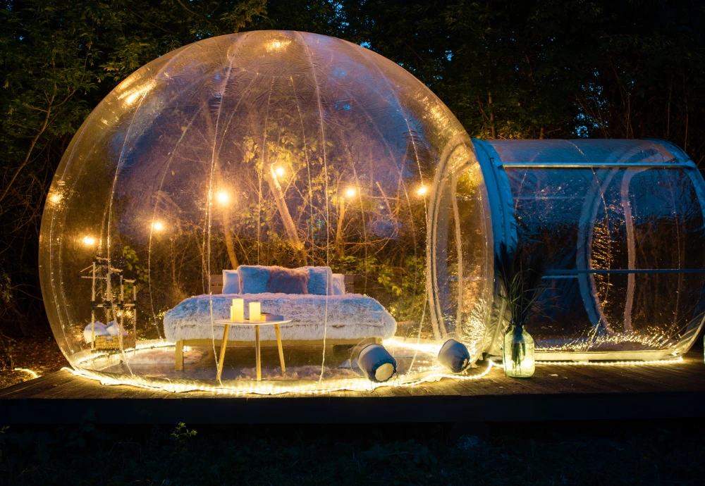 outside bubble tent